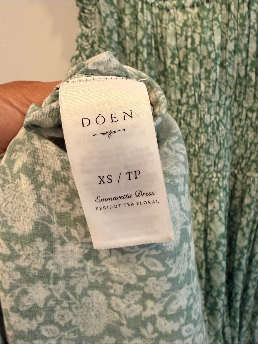 Doen emmaretta dress in peridot tea foil green XS - Picture 7 of 8